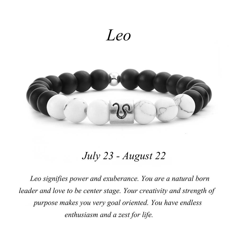 Black Agate White Turquoise Couple Bracelets