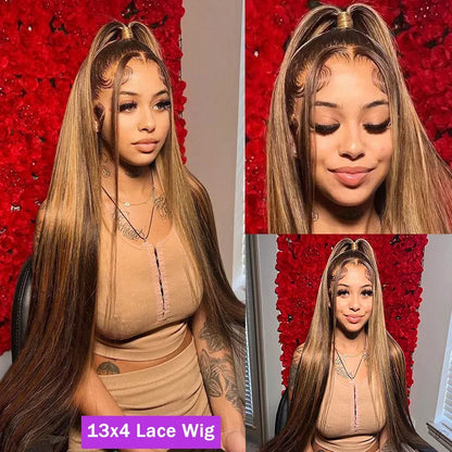 Colored Hd Lace Front Human Hair Wigs