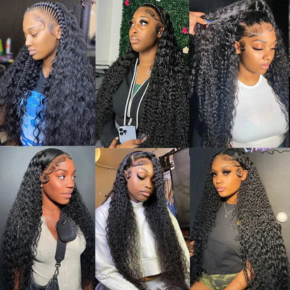 Deep Wave Hd Lace Frontal Human Hair Wig